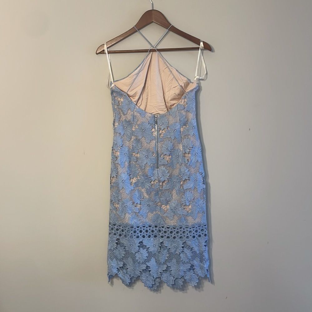 Gianni Bini Blue Lace Dress Size 6 - Picture 8 of 10